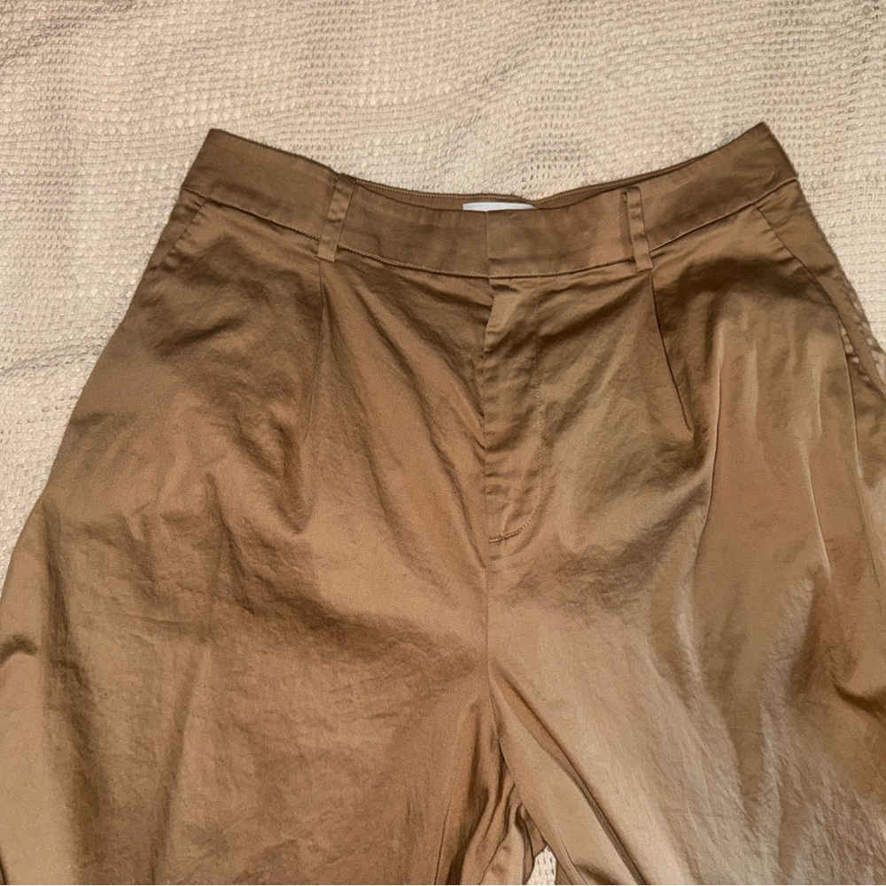 United Arrows Tokyo Wide-Leg Tan Pants - Picture 2 of 9